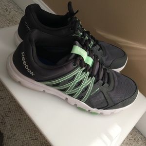 Grey/ Mint Green Reebok Tennis Shoes